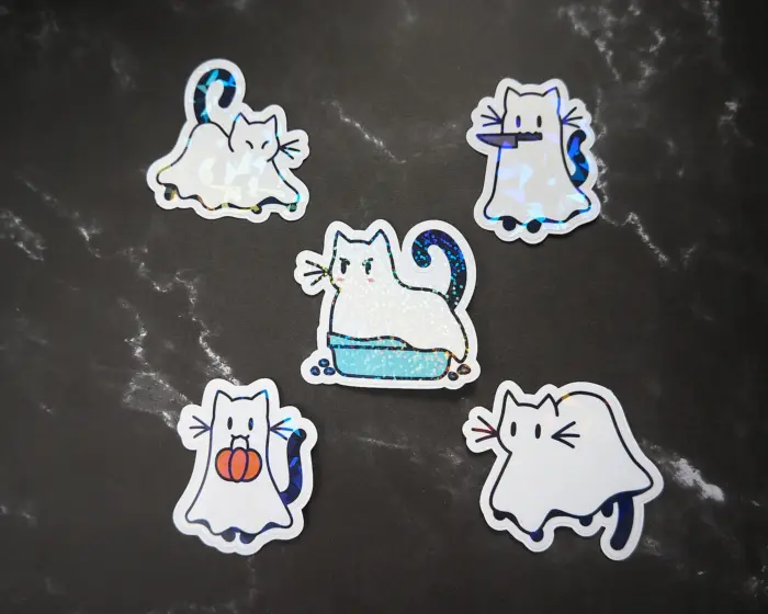 Ghost Cat Sticker